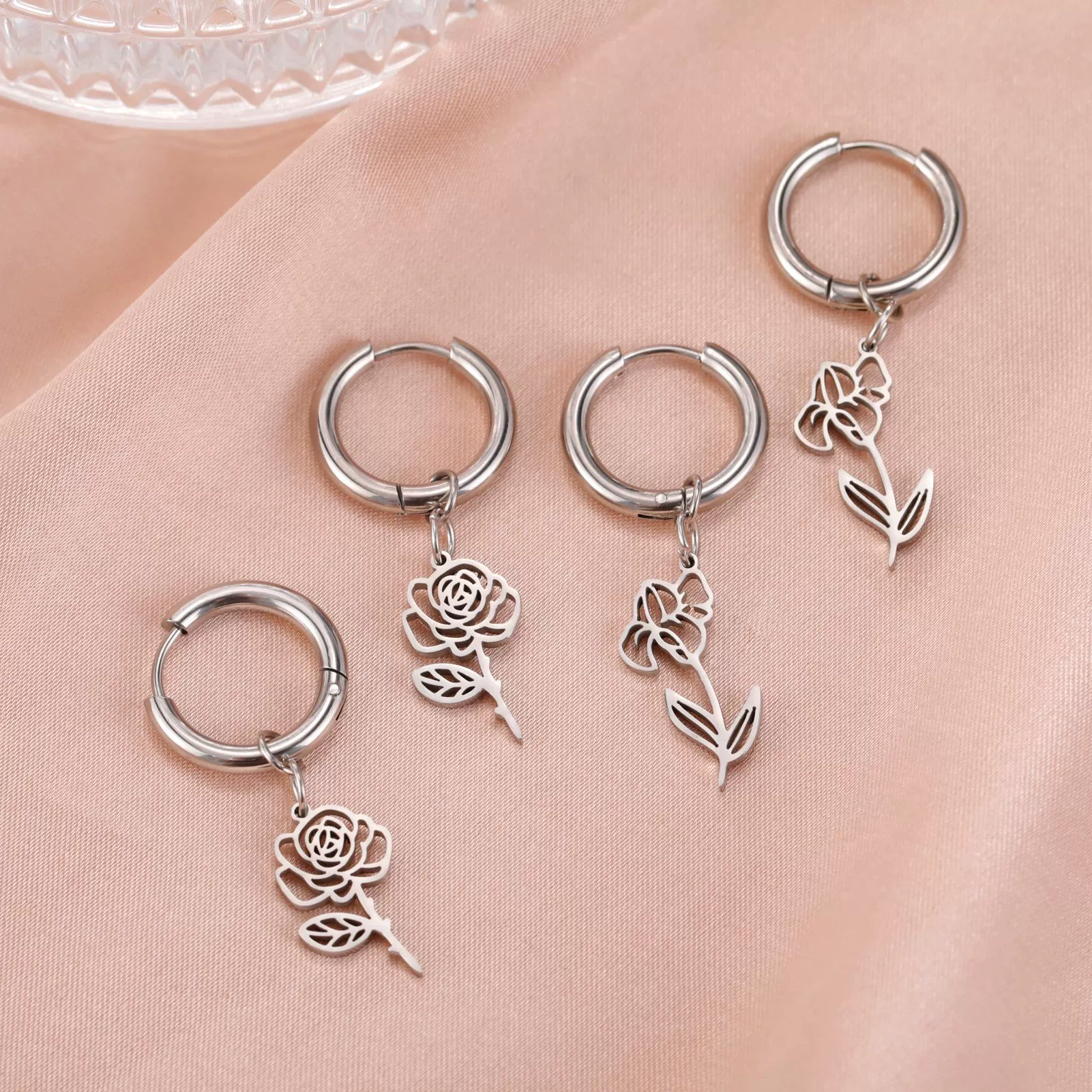 Серьги из нержавеющей стали, аксессуар, подвеска