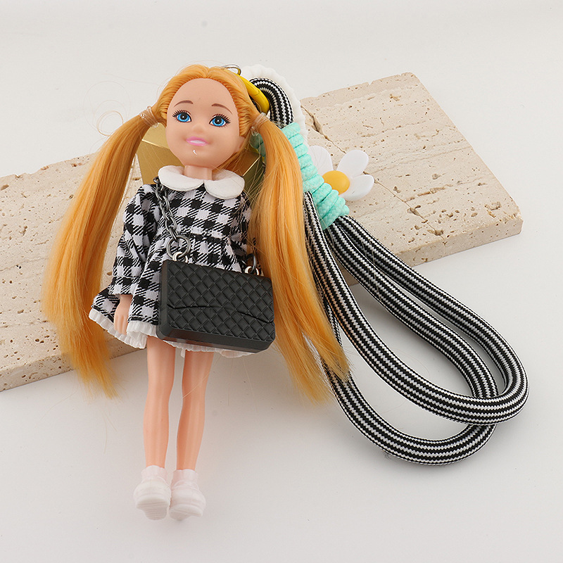 흑백 격자 무늬 학교 가방