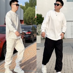 百搭纯色高级感设计感轻奢时尚潮流宽松舒适简约老钱风运动休闲裤