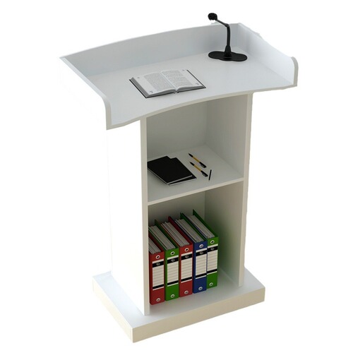 Podium, speaking platform, minimalist modern emcee's platform, host's desk, welcoming platform, shopping guide platform, reception desk, consultation desk