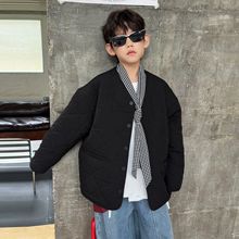 男童冬季棉衣外套2025秋冬新款儿童保暖棉服休闲韩版夹棉上衣童装