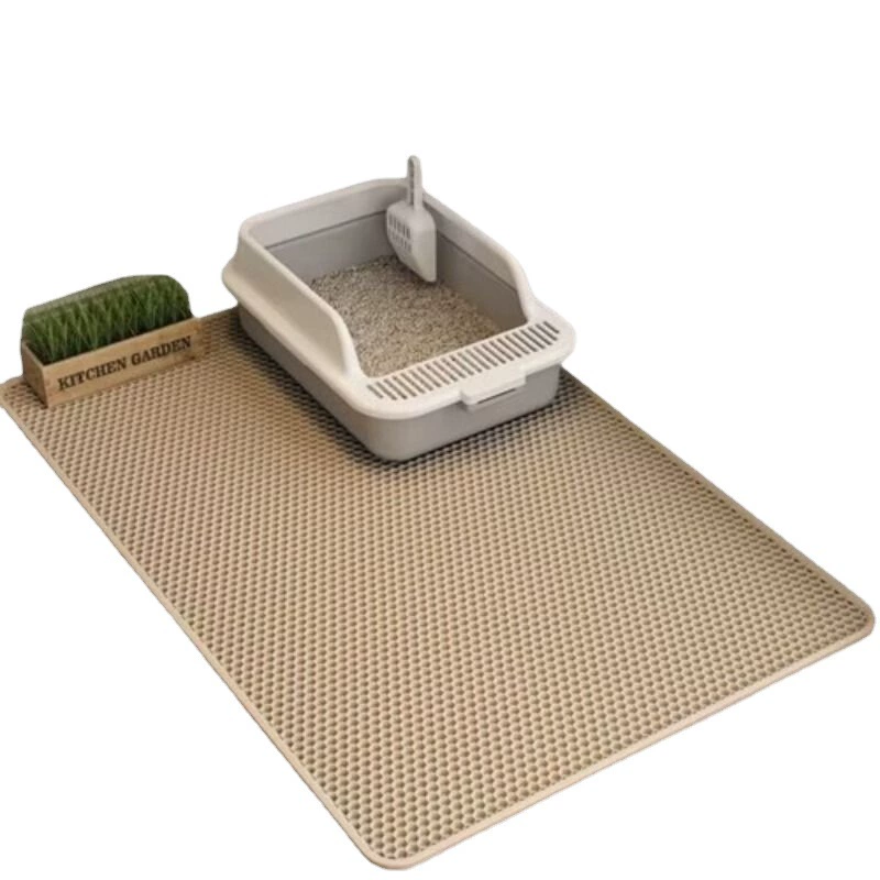 #Wholesale Cat Litter Mat Anti-take-out Cat Litter Box Anti-Splash Mat Double-layer Filter Leakage Control Litter Mat Pet Cat