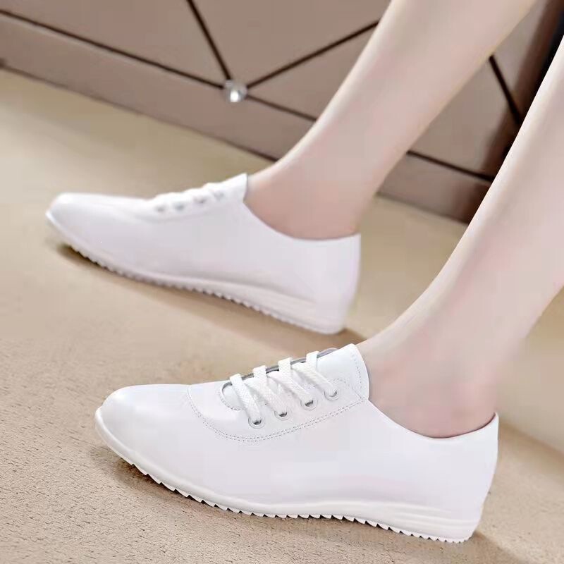 Women's flat leather shoes for spring and summer, suitable for mothers and pregnant women, 2026 large size white shoes, soft leather, new casual women's shoes Women's flat leather shoes for spring and summer, suitable for mothers and pregnant women, 2026 large size white shoes, soft leather, new casual women's shoes