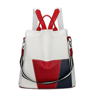 Fashionable backpack, shoulder bag, capacious school bag for traveling, city style, European style