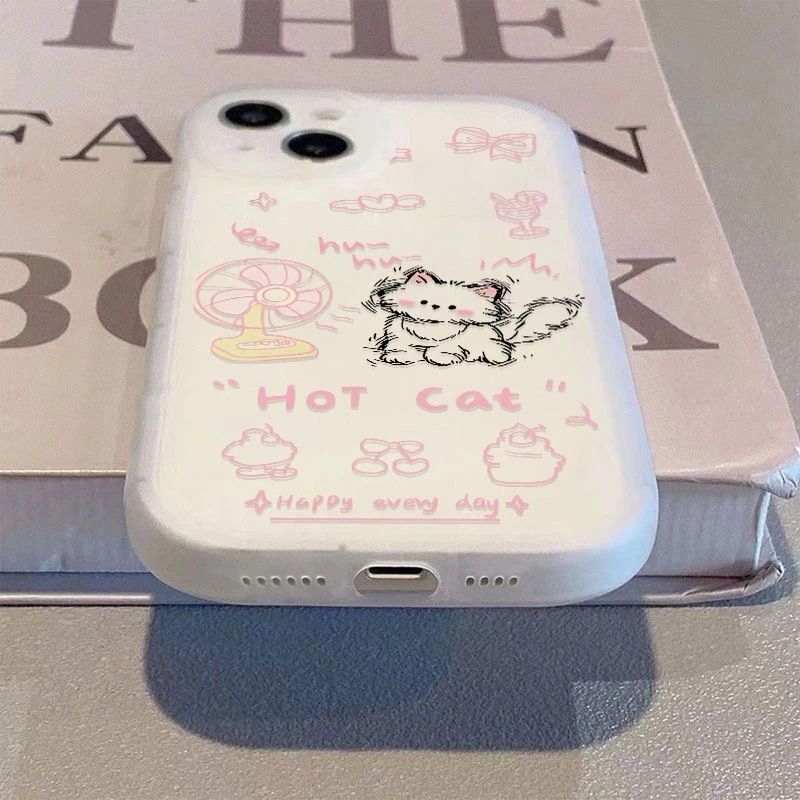 Creative Blowing Wind Kitten Phone Case for Apple 17Promax Iphone15 Popular Model 14 Full Coverage 13 Soft Case 16 Creative Blowing Wind Kitten Phone Case for Apple 17Promax Iphone15 Popular Model 14 Full Coverage 13 Soft Case 16