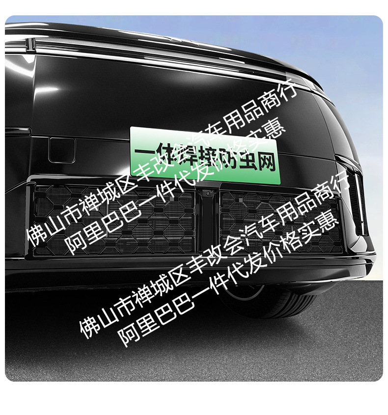Suitable for Xpeng Gx Integrated Welding Car Front Grille Anti-Insect Net, Special Modified Decorative Strip Accessories