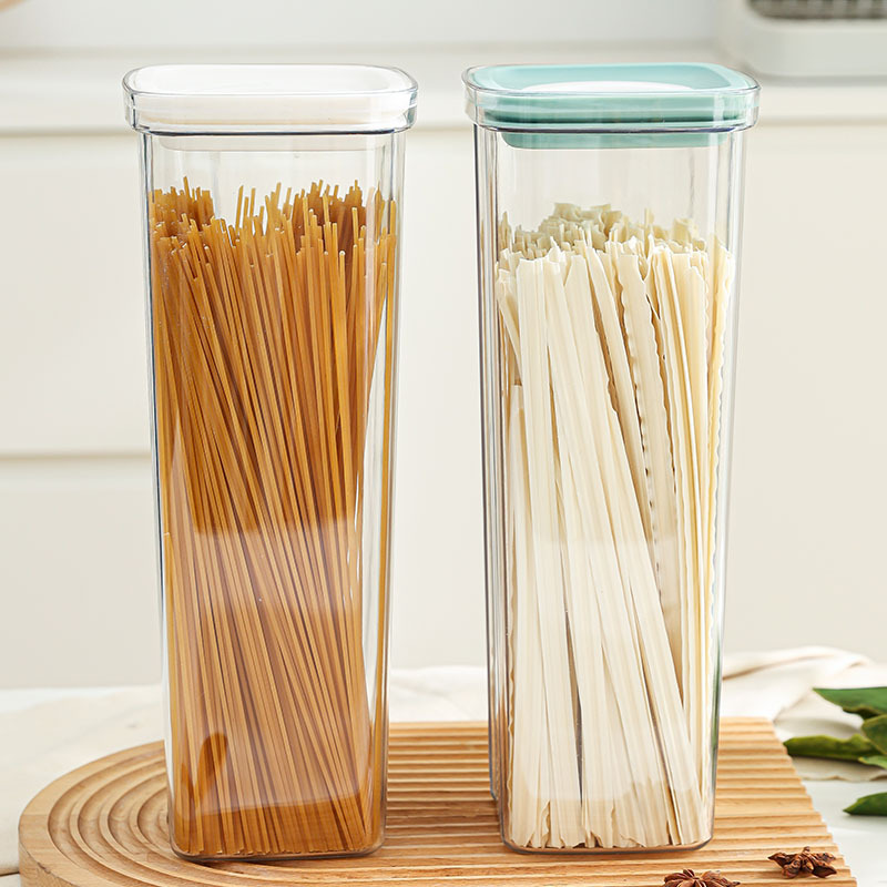 White - extended airtight container - specifically for noodle storage / 2400ml---30.5*11*11cm