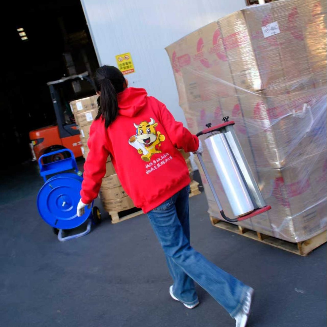 升级版单手缠绕膜打包机手动打包器拉膜器缠绕机手工缠绕器