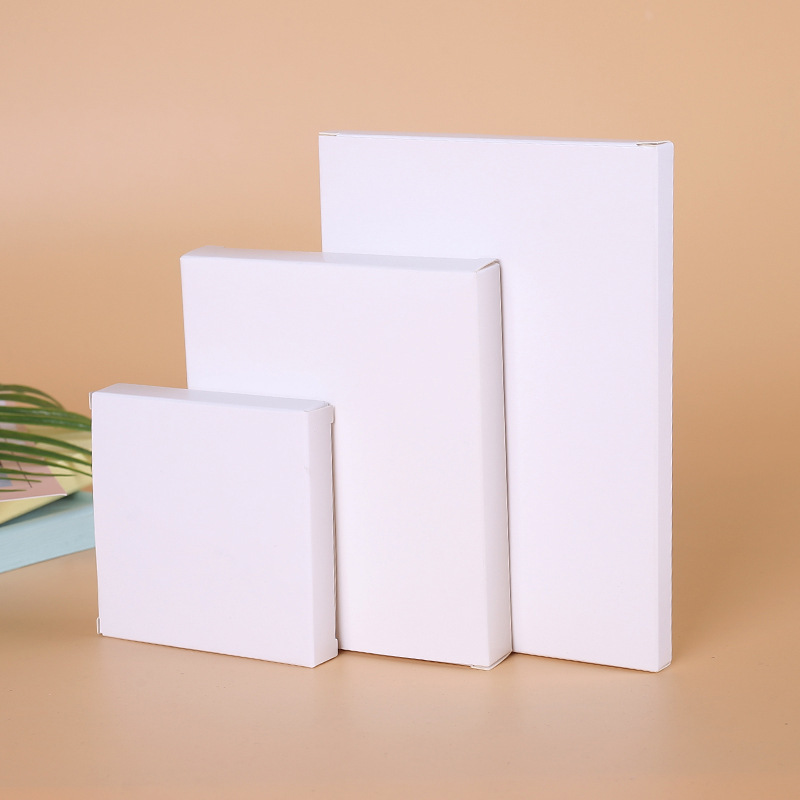 20-21cm spot white double socket flat box Express blind box tea box printing logo customization