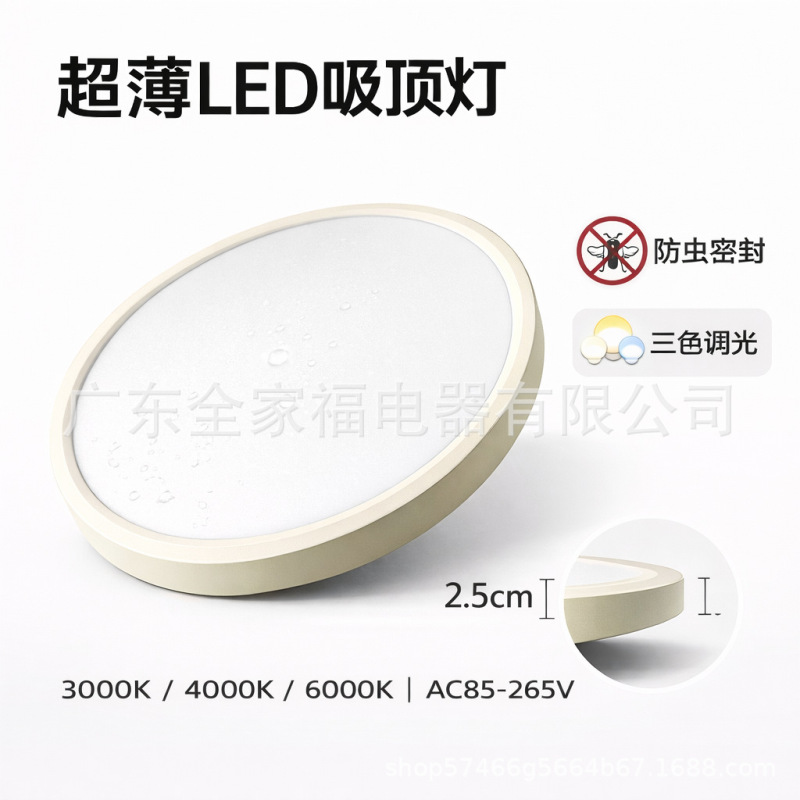 Special Offer Ultra-Thin Dimmable Ceiling Light 3000K Amazon Cross-Border Export Hot-Selling Model Ce Cb Certified for Home Use Special Offer Ultra-Thin Dimmable Ceiling Light 3000K Amazon Cross-Border Export Hot-Selling Model Ce Cb Certified for Home Use