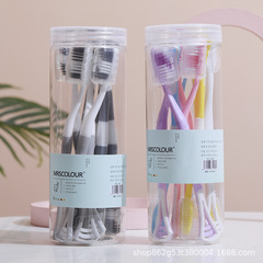 Factory direct supply of eight-pack tongue scraping toothbrush, soft-bristled silicone adult tongue scraping dual-effect tongue scraper toothbrush