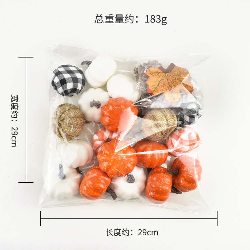 Modelo de calabaza de simulación accesorios de decoración de calabaza de Halloween vitrina vegetal fotografía educación temprana props