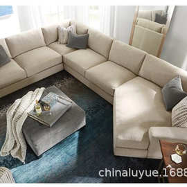 高档意式极简沙发现代简约布艺沙发北欧转角设计感沙发组合家居