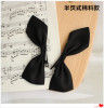 Black hairgrip with bow, hairpins, ponytail, hair accessory, Japanese and Korean