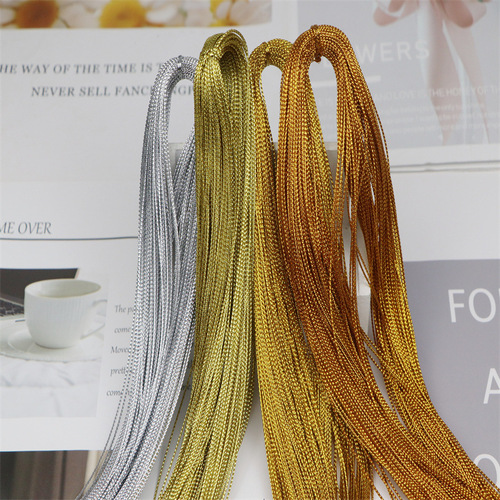 1mm gold wire rope silver wire rope pendant hanger lamp display paper card rope no elasticity rope 8 strands gold wire silver wire