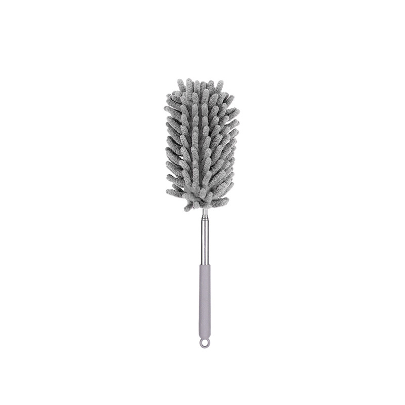 28-77cm Retractable Chenille Dust Duster with Stainless Steel Telescopic Rod for Household Car and Blinds Cleaning