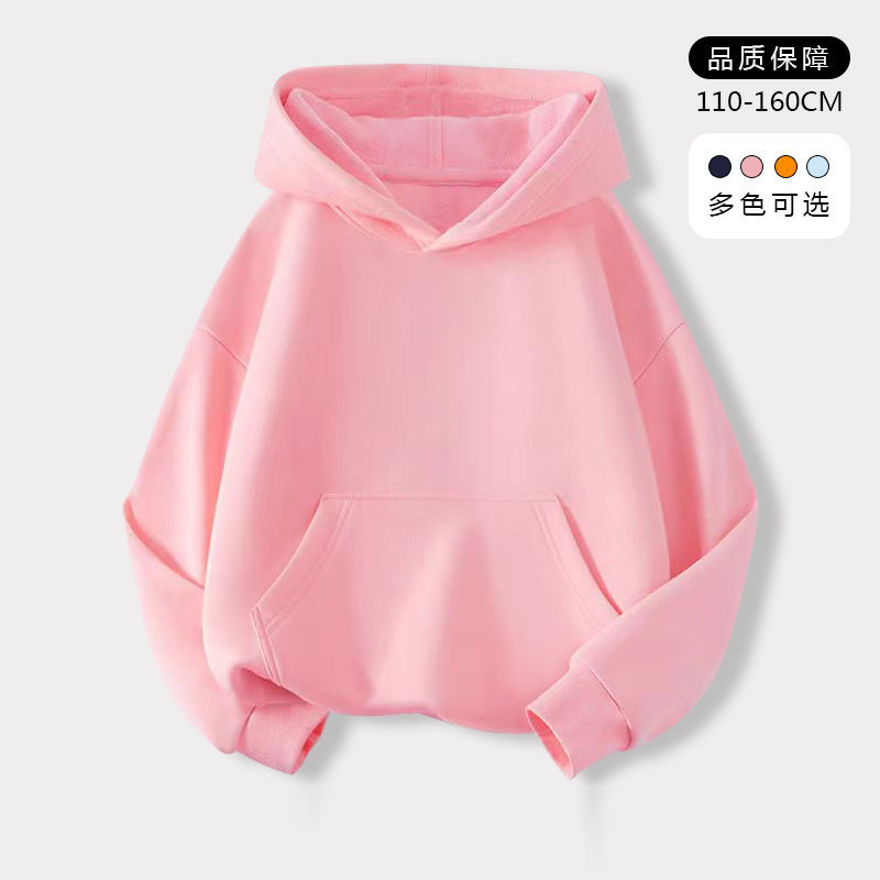 童装新款冬季欧美潮牌男女童抓绒卫衣套装中大童女童连帽加绒运动|undefined