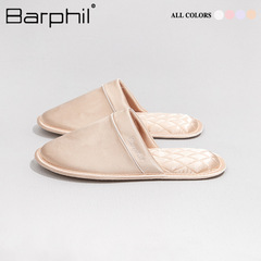 Barphil ファブリックスリッパ女性のサテンスリッパホームハイエンド屋内木製床特別なミュート卸売