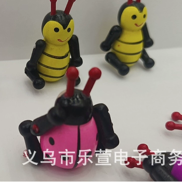 Деревянный пчелиный жук семизвездочный божья коровка мх микро-ландшафтный орнамент для детей DIY аксессуары дерево домашнее ремесло