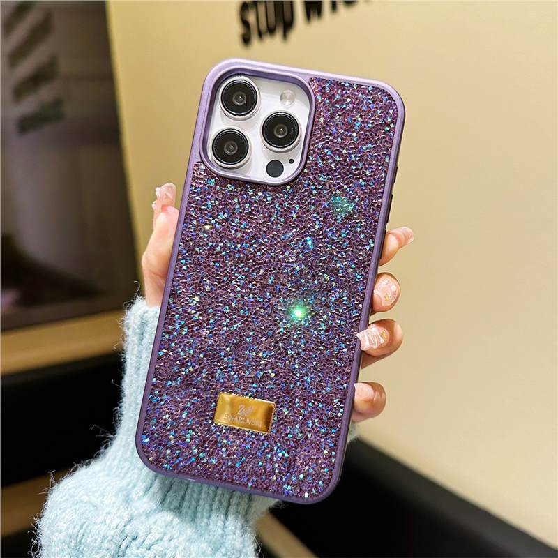 奢华闪钻适用苹果17ProMax手机壳iPhone15电镀潮牌高级水钻16全包|undefined