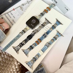細いクロコダイルのデニムの腕時計はアップルの腕時計のiwatch10世代の987654Ultra/SEを適用します。
