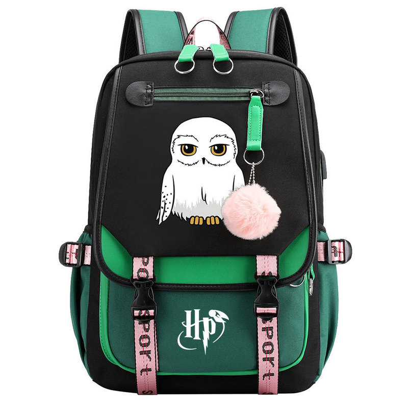 Harris Potter Backpack Male College Student School Bag Notebook Travel Laptop Backpack USB