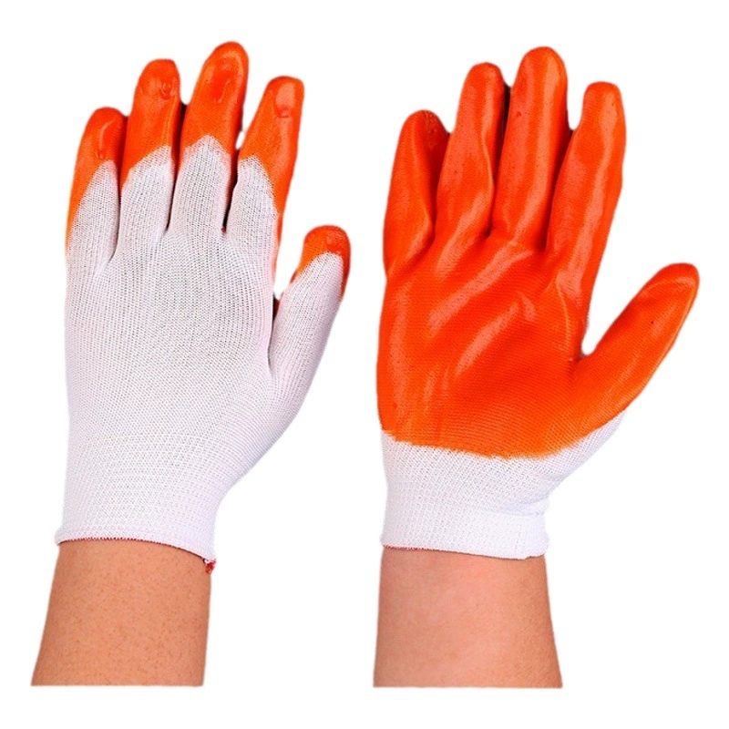 ПВХ перчатки нейлон висит клей плоские Висячие полувисячие защитные водонепроницаемый масло доказательство Строительная обработка ПВХ полный Висячие перчатки