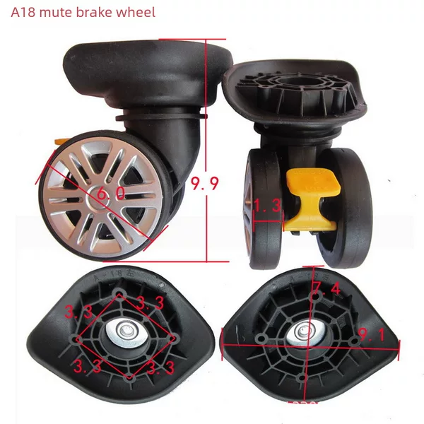 A18 brake wheel trolley case wheel accessories universal wheel suitcase luggage luggage wheel caster wholesale