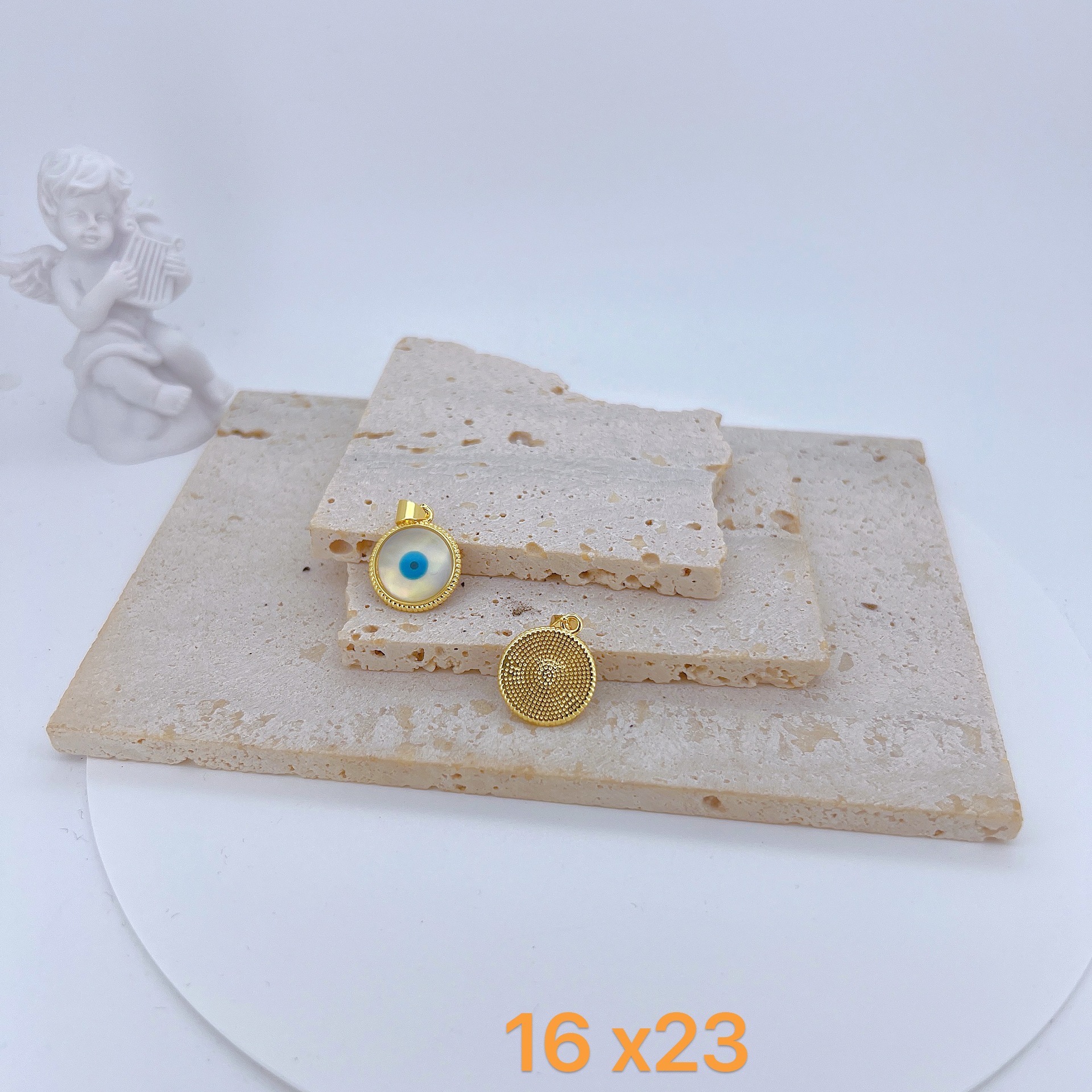 Enamel Design 1 Piece 19*22mm Copper Shell Zircon Devil's Eye Heart Shape Pendant