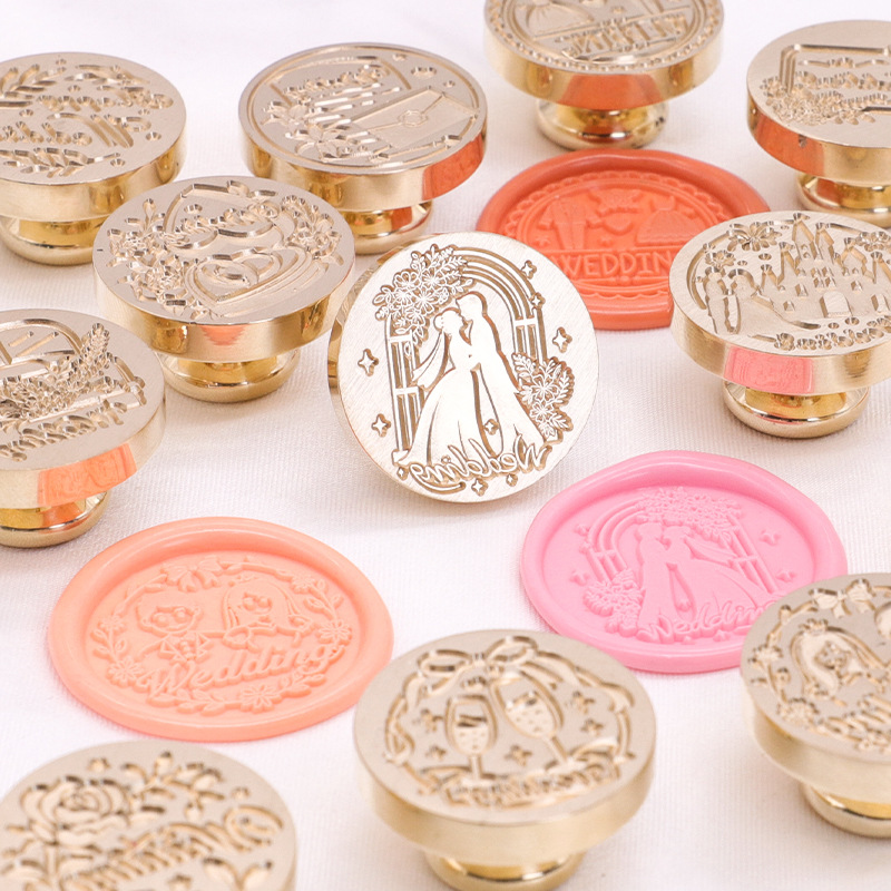 Fuego pintura sello boda serie estudiante diario personalidad creativa sello cera embalaje regalo fuego pintura sello cabeza