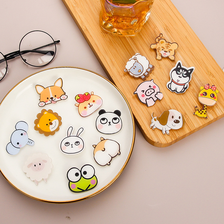 クリエイティブソフト萌えアクリル漫画バッジかわいい小動物ブローチかばんアクセサリーストラップピンパッチカスタム|undefined