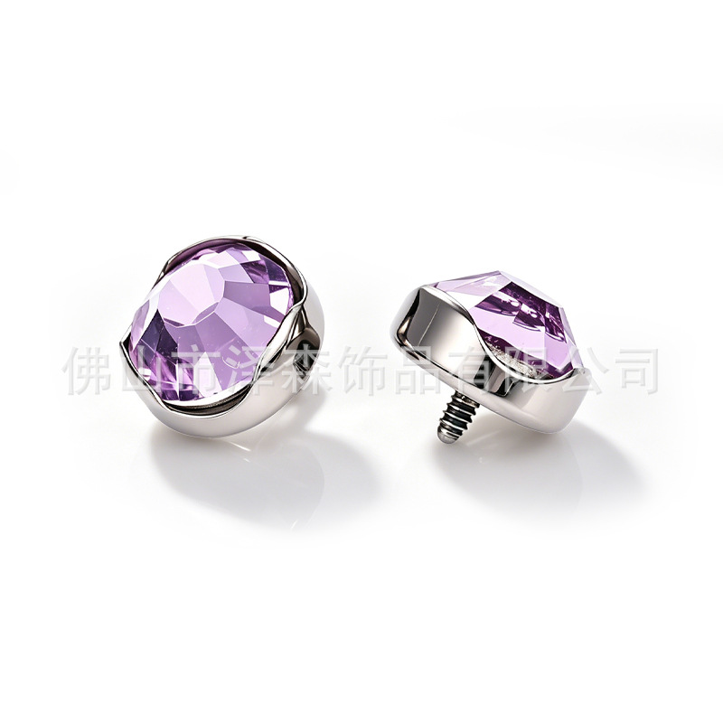 Pointed titanium steel lip stud product view