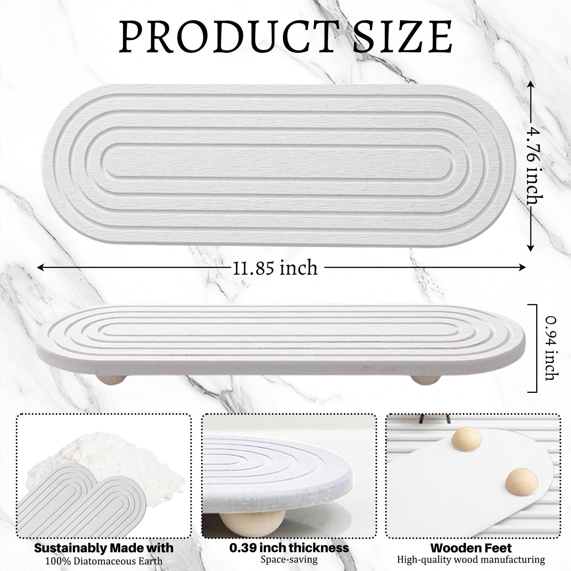 Lodo transfronterizo de diatomeas limpieza de barro lavabo almacenar taza de agua absorción de agua secado rápido estante de almacenamiento cocina mesa cocina cojín de taza de drenaje