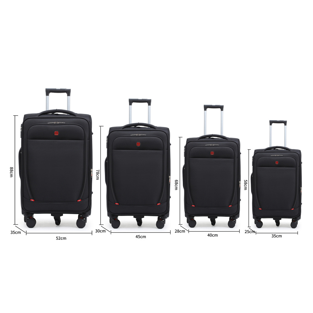 Carry-On Luggage Set Business Suitcase 20 24 28 32inch Men's and Women's Travel Suitcase 4-Piece Set Zipper Waterproof and Wear-Resistant