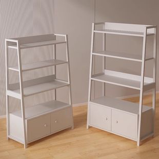 Bookshelf Storage Rack Household Living Room Multi-layer Storage Cabinet Iron Trapezoidal Shelf Simple Small Bookcase Floor Storage Rack