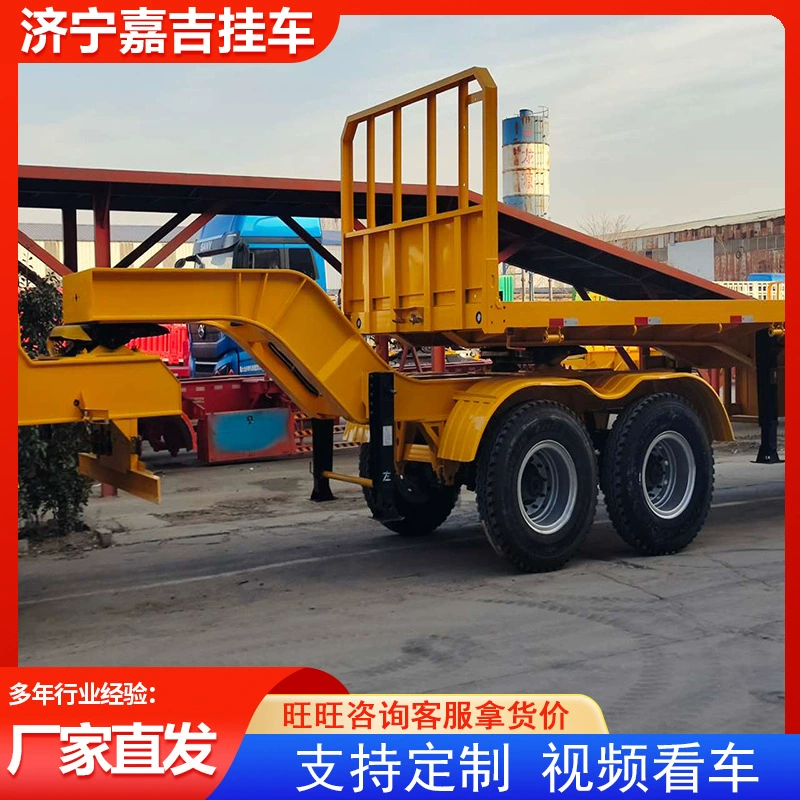 Полуприцеп-платформа 9.5m г., Полуприцеп-платформа для перевозки стальных колец, Прицеп-платформа.