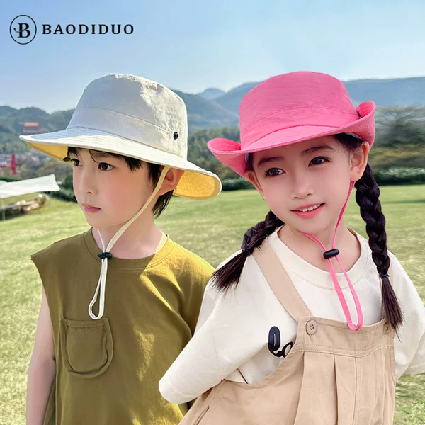Summer Children's Hat Breathable Fisherman Hat Men's Outdoor Lightweight Mountaineering Hat Outdoor Camping Sunscreen Hat for Women