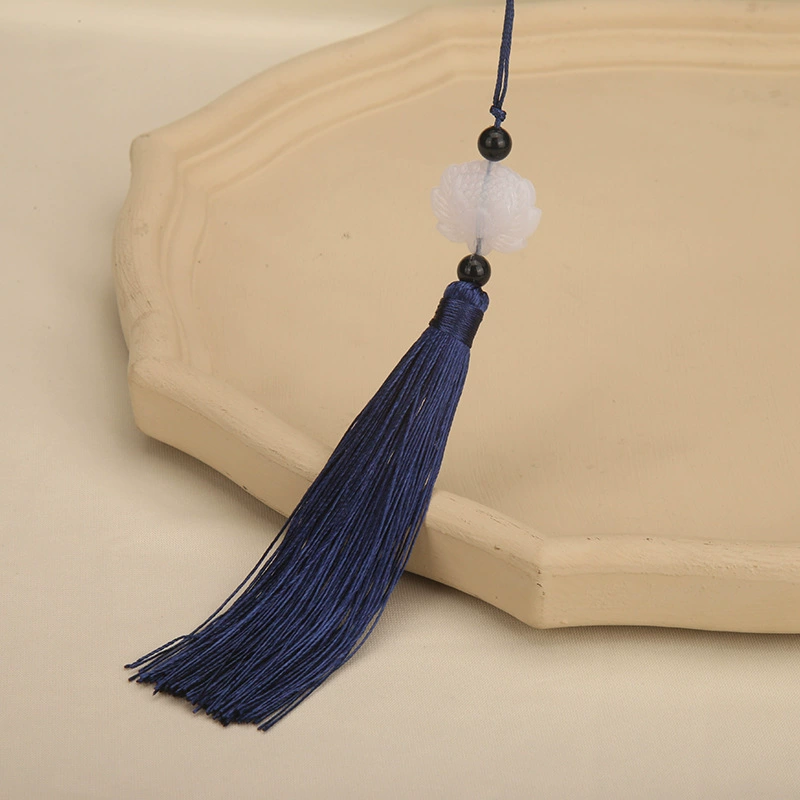Double-sided pendant white jade with tassels, decorations, accessory, accessories