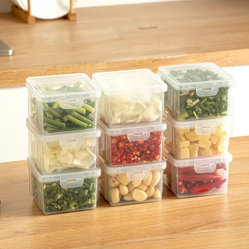 Refrigerator side door side dish box kitchen onion ginger garlic storage box refrigerator green onion crisper fruit food sealed wholesale