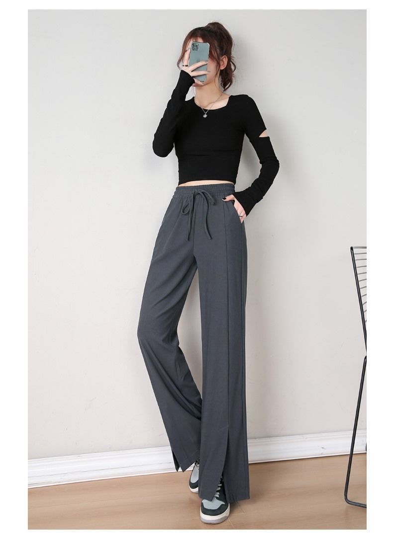 Wide-leg pants in various colors