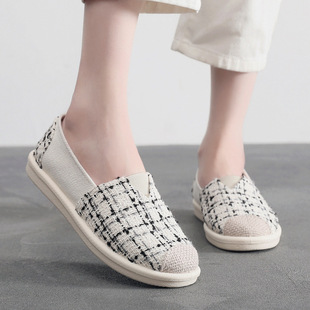 Lazy Slip-on Women's Canvas Shoes Spring and Autumn New Old Beijing Cloth Shoes Women's Single Shoes Breathable Lightweight Wholesale