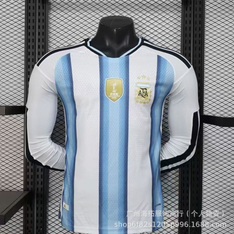 2026 Argentina Home Long-Sleeved Jersey Usa-Mexico-Canada World Cup 10 Mei No. 24 Enzo Sportswear Wholesale