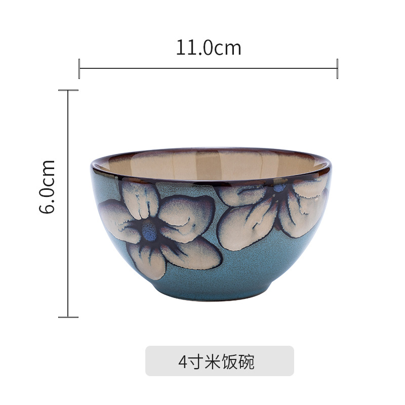 Vajilla de cerámica nórdica plato de cena de cerámica de lirio fresco plato de arroz plato de pescado de disco juego de suministro directo de fábrica hogar