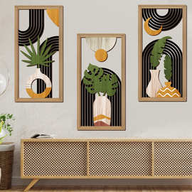 跨境亚马逊镂空木质挂牌墙面装饰挂件壁挂田园风卧室客厅壁饰