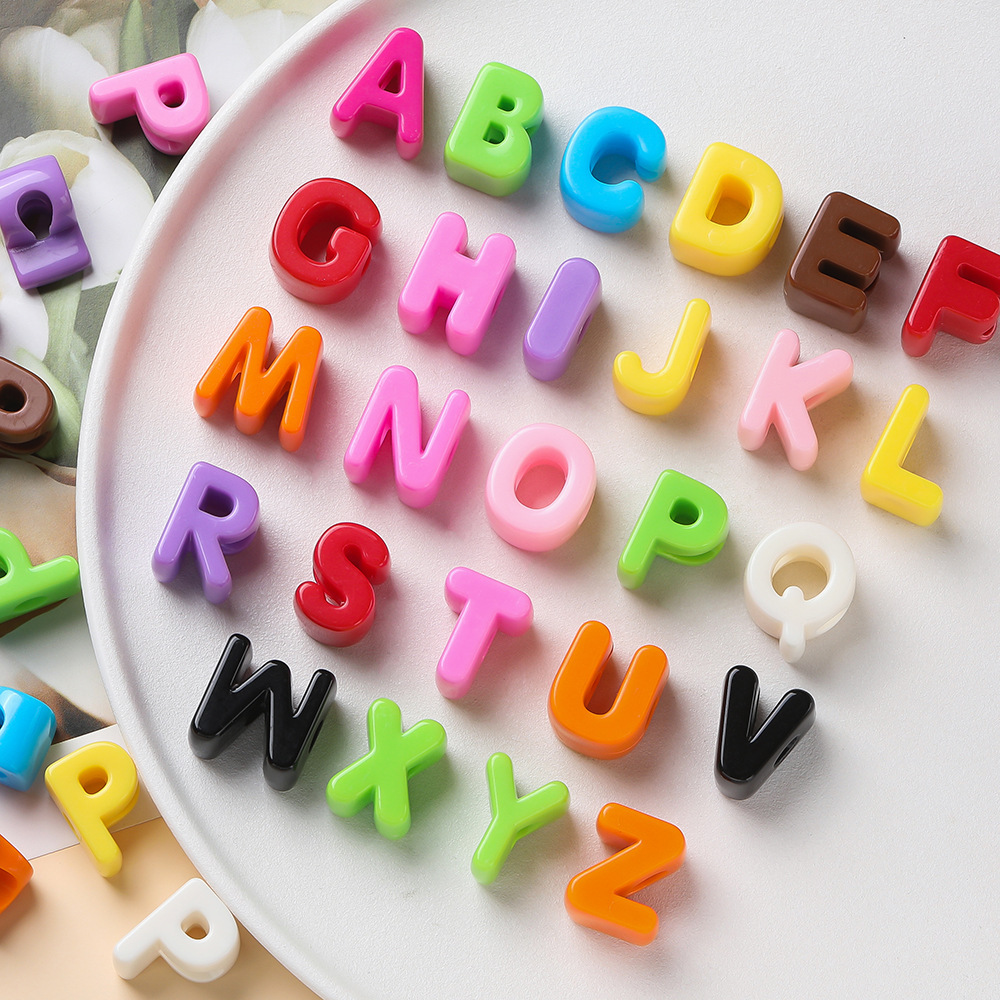 (Wholesale), acrylic bracelet with letters, accessories, beads, accessory, 10 pieces, English, DIY