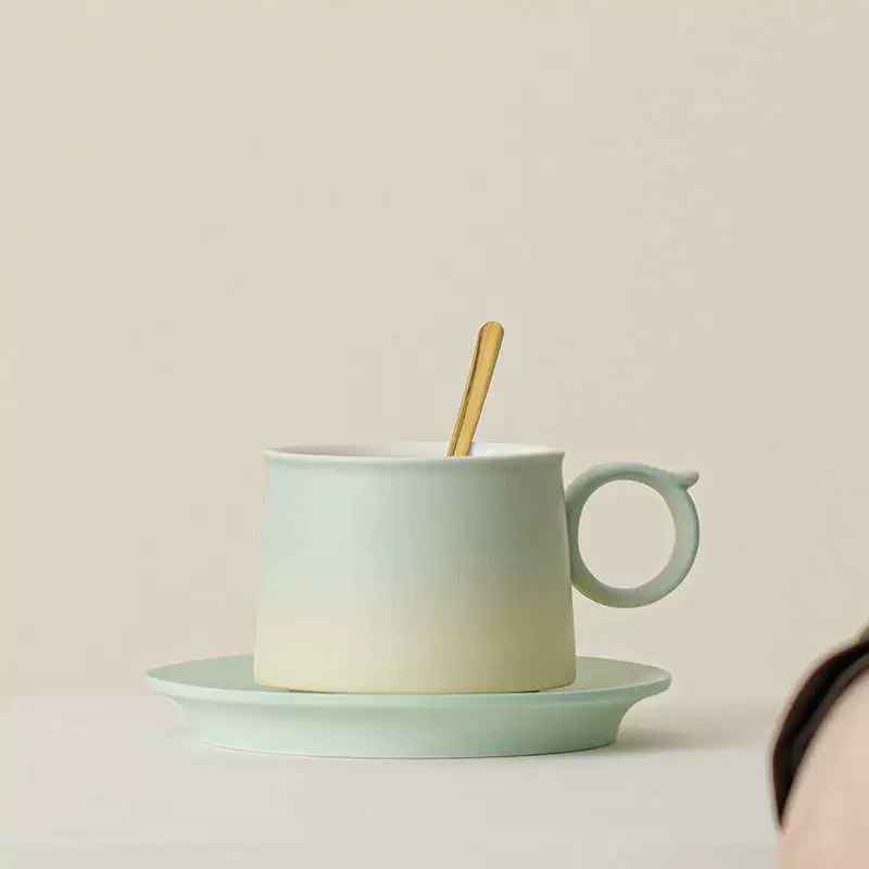 Coffee creative ceramic set, tea cup, Birthday gift