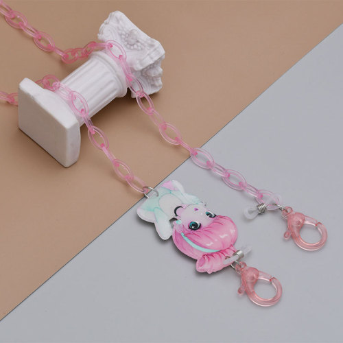 European and American cartoon chain glasses chain Snow White for men and women acrylic hanging neck glasses chain lanyard