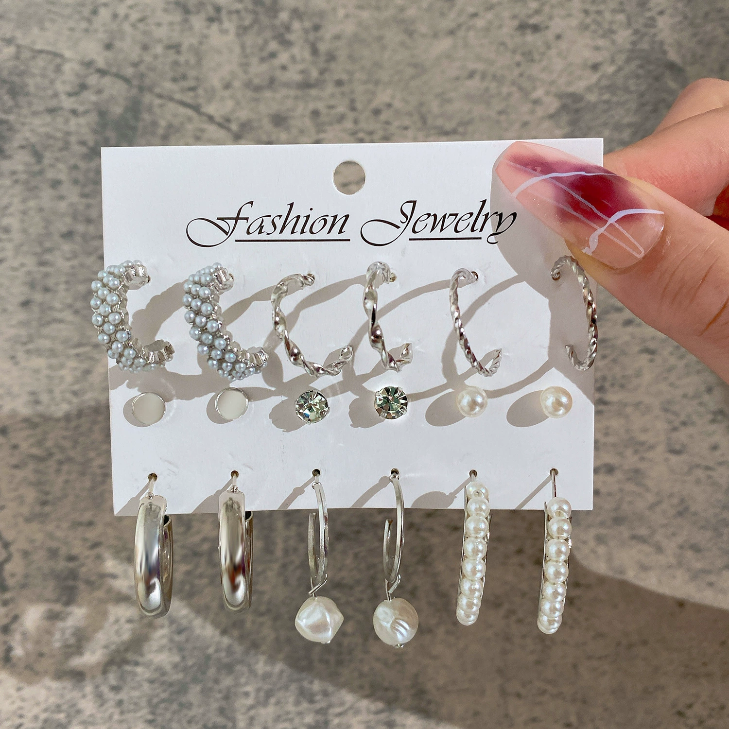 (Cross-border trading), retro earrings, creative set, 5 pair, flowered