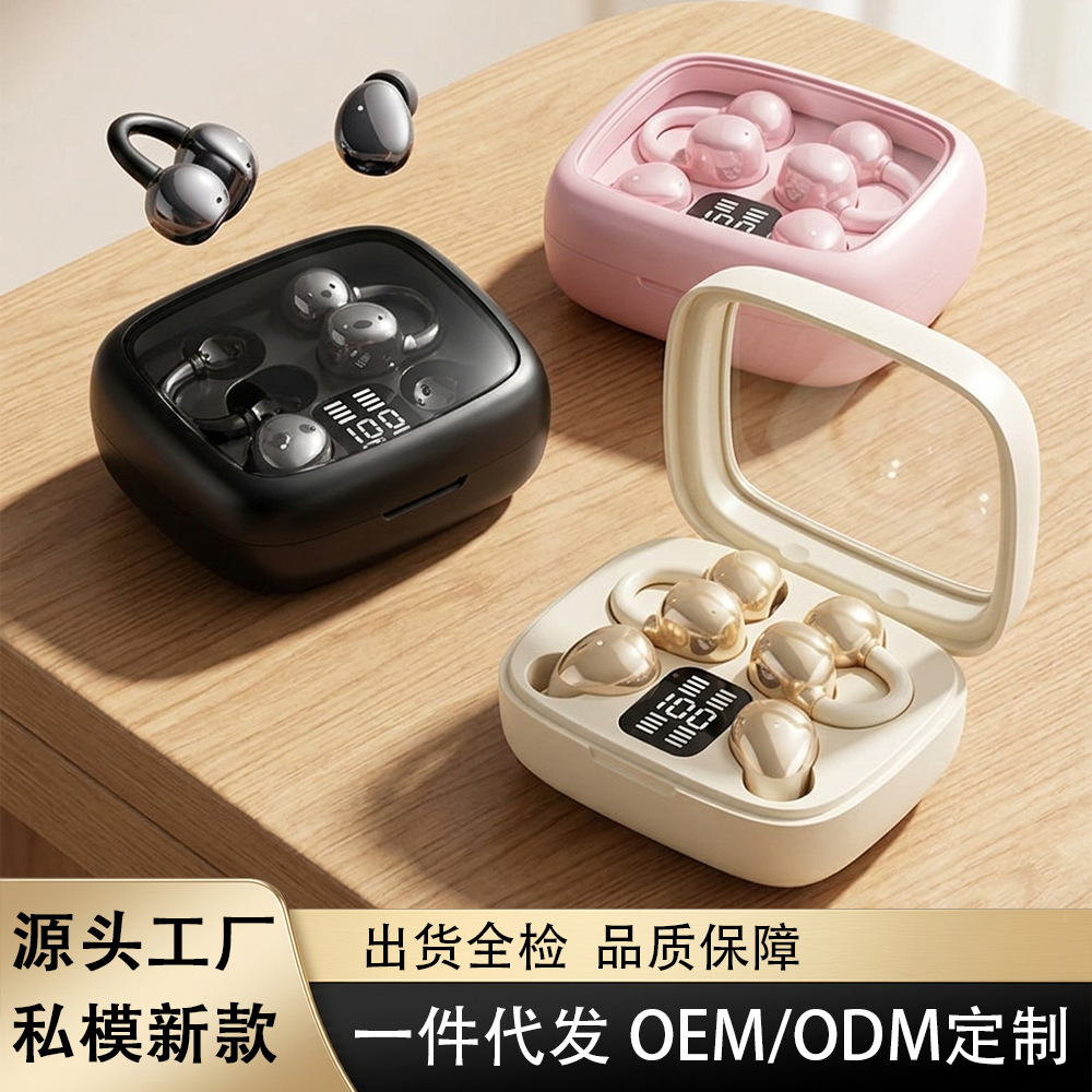 Cross-Border New Model Ultra-Long Battery Life Bluetooth Earphones Wireless Fast Charging High-Quality Sound Sports Noise-Canceling Earphones Anti-Drop in Stock