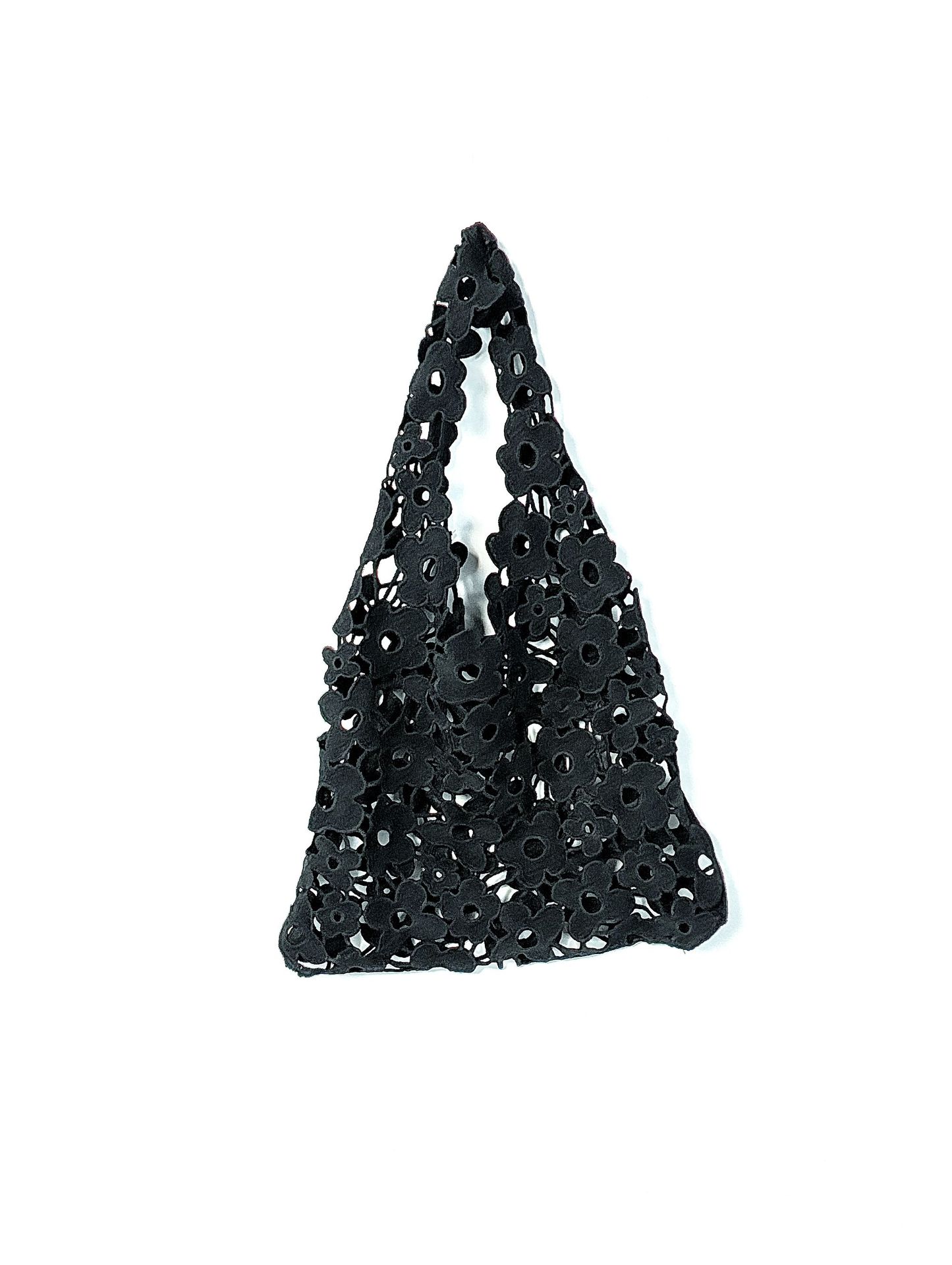Bucket Shape Women's Polyester Flower Elegant Vacation Hollow Bucket Open Underarm Bag